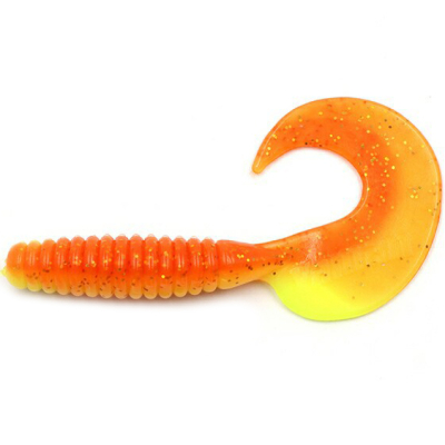 Силиконовая приманка Yaman Pro Spiral 2.5" цвет #25 - Sunshine (уп.10 шт)