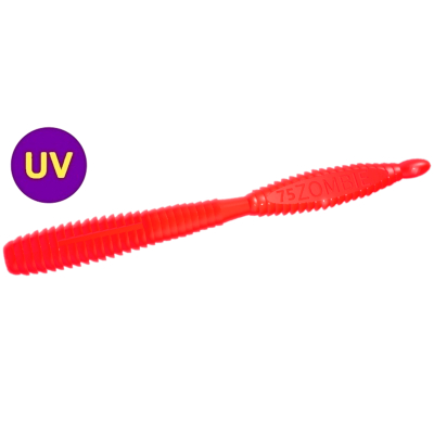 Силиконовая приманка Zombie ZWorm (Червь) цвет Красный (Red) UV, floating 