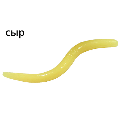 Силиконовая приманка Trout Zone Wake Worm-2 3.2" Сыр цв. сырный