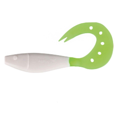 Силиконовая приманка Helios Kasandra 4" 29/10,9см White & Green 5шт. (HS-34-016)