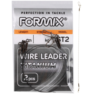 Поводок Formix титановый L2 25см, 10 кг, 2шт.в уп.