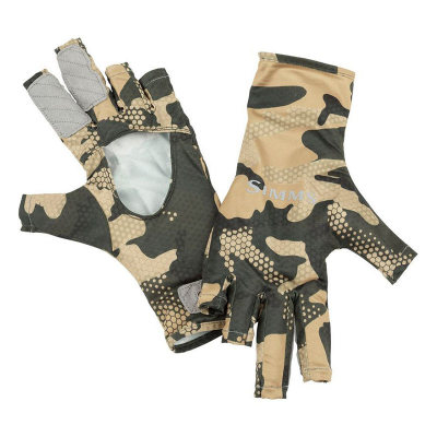 Перчатки Simms BugStopper SunGlove, Hex Flo Camo Timber, LEU