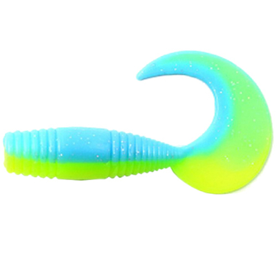 Силиконовая приманка Yaman Pro Spry Tail 2" цвет #18 - Ice Chartreuse (уп. 10 шт.)