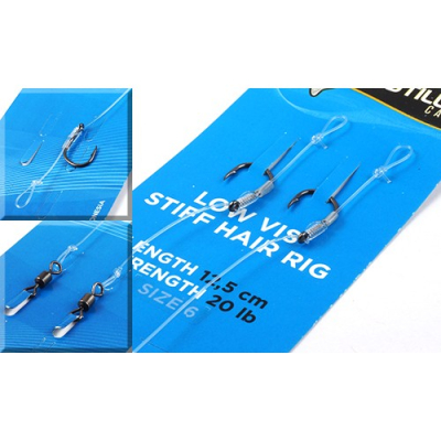 Оснастка волосяная Nautilus Low Vis Stiff Hair Rig 12.5см 20lb #6