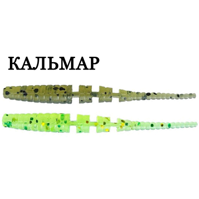 Силиконовая приманка Crazy Fish Polaris 1.2" 61-30-16/20-6 кальмар цв. watermelon (арбуз) / kiwi (киви)