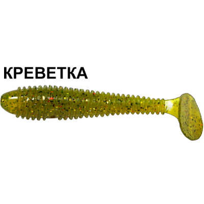 Силиконовая приманка Crazy Fish Vibro Fat 1-7.1-1-4 креветка цв. olive (оливка)