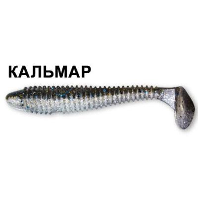 Силиконовая приманка Crazy Fish Vibro Fat 5" 39-120-10D-6 кальмар цв. natural (природный)