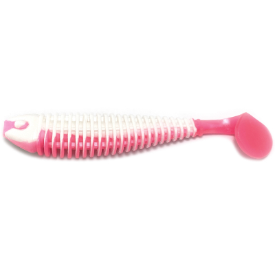 Силиконовая приманка Boroda Baits Shemaya 180мм цвет БЕЛЫЙ/ЯРКО-РОЗОВЫЙ (White/Acid Pink)