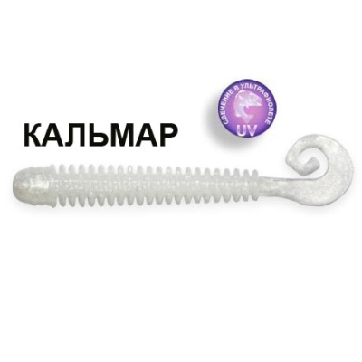 Силиконовая приманка Crazy Fish Active Slug 2-7.1-5-6 кальмар цв. pearl