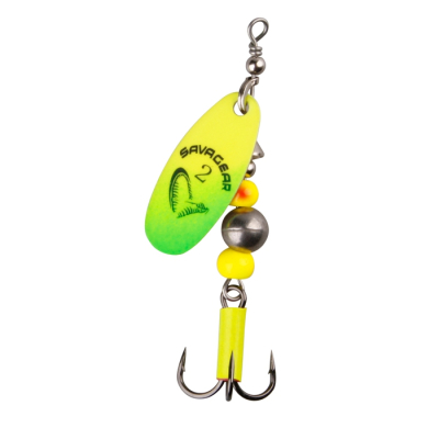 Блесна вращающаяся Savage Gear Caviar2 6g цв. 07-Fluo Yellow / Chartreuse 42310