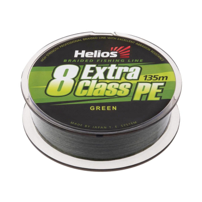 Шнур плетеный Helios Extra Class 8 PE Braid Green 135m 0,15mm