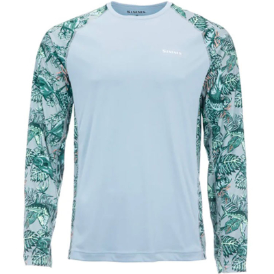 Термофутболка Simms SolarFlex LS Crewneck - Print, Slamdown Steel Blue, XL