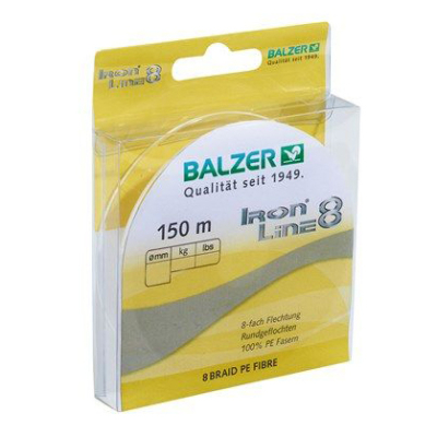 Шнур плетенный Balzer Iron Line 8x Yellow 150м 0,12 мм 9,8 кг (12661 012)