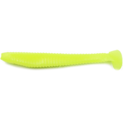 Силиконовая приманка Yaman Flatter Shad 5" цвет #02 - Chartreuse (уп. 4 шт.)