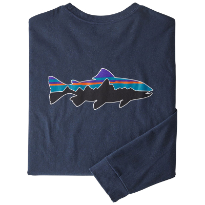 Футболка Patagonia M's L/S Fitz Roy Trout Responsibili-Tee NENA, XL