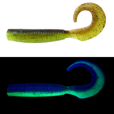 Силиконовая приманка Daiwa Bait Junkie 4" Grub цв. GP CHARTREUSE UV