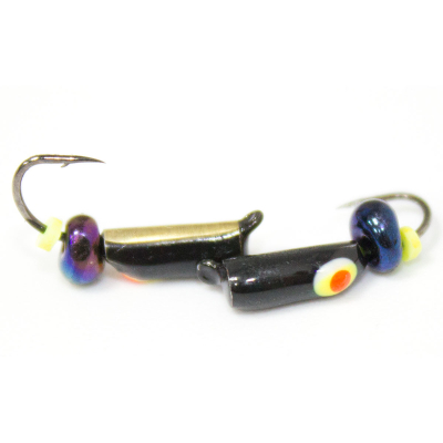 Мормышка Гвоздик с коронкой №2 (чл)+ бисер хамелеон(0,6)