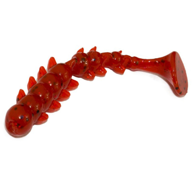 Силиконовые приманки Русская Фишка Сатана, Креветка 10 см (Цвет 10, Кровь)