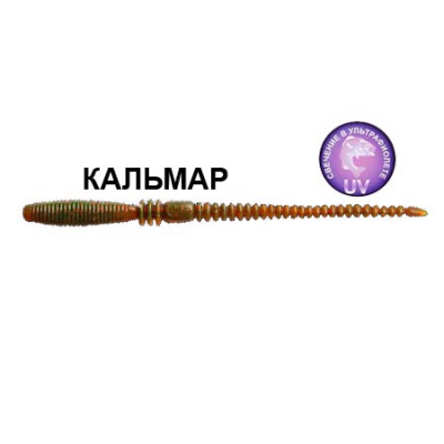 Силиконовая приманка Crazy Fish Cruel Leech 4" 7 шт. 41-100-14-6 кальмар цв. UV Motor Oil (УФ моторное масло)