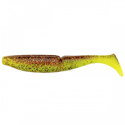 Силиконовая приманка Helios Guru 4,0"/10,16 см Golden Lime 7шт. (HS-30-048)
