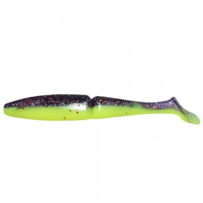 Силиконовая приманка Yaman Pro Mamura 4" цвет #26 - Violet Chartreuse (уп. 5 шт.)