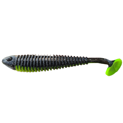 Силиконовая приманка Boroda Baits Shemaya 85 mm Черный/Шартрез