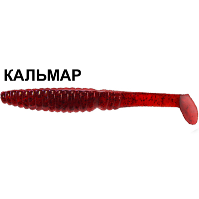 Силиконовая приманка Crazy Fish Scalp Minnow 7-8-11-6 кальмар цв. ruby (рубин)