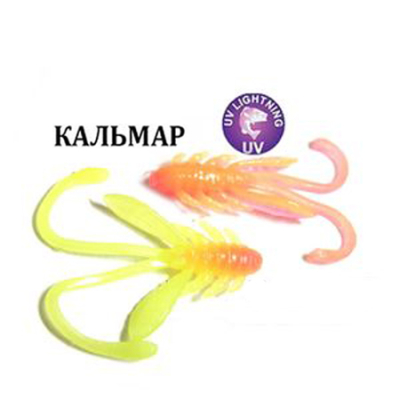 Силиконовая приманка Crazy Fish Allure 1.1" 46-27-13d-6 кальмар цв. peach (персик)