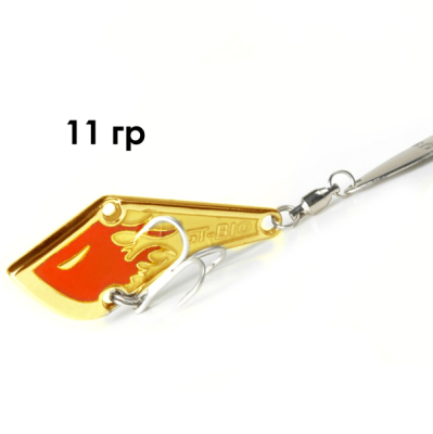 Блесна GT-BIO Fire KK-Glow 11гр, золото+красный  GT-32T