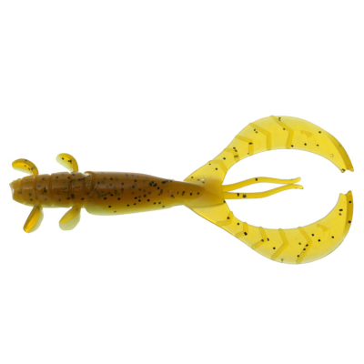 Силиконовая приманка Рак Flagman FL Craw 2,5" цв. #2027 Green Pumpkin/Lime Chartreuse