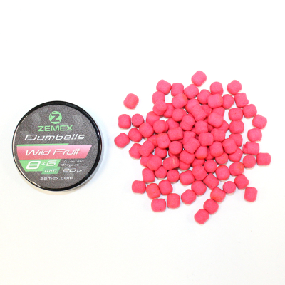 Бойлы плавающие ZEMEX Pop-Ups Dumbells Wild Fruit, 8х6 мм, 20 гр