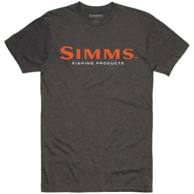 Футболка Simms Logo T-Shirt, Charcoal Heather, 3XL