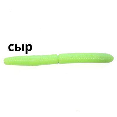 Силиконовая приманка Trout Zone Wake Worm FAT 2,6" цвет гриншартрез