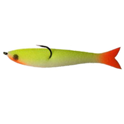 Мормыш Рыбка неперфорированная 6 см, цв. 03 бело-желтая PFN6-03 5 шт