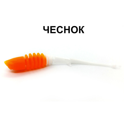 Силиконовые приманки Chuper Shark Tail 75мм флюр оранж/Белый чеснок