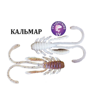 Силиконовая приманка Crazy Fish Allure 1.1" 46-27-22d-6 кальмар цв. milk coffee by MF (молочное кофе)