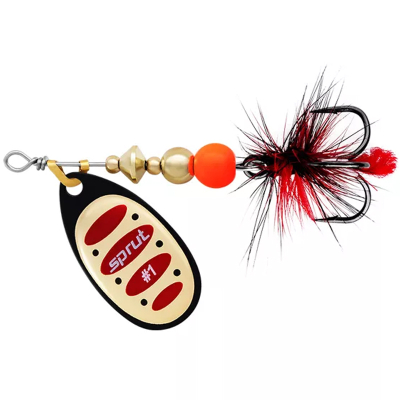 Блесна вращающаяся Sprut Alba Ball System Spinner #4 (12,5g/BKGR)