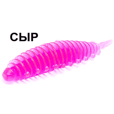 Мягкая приманка Boroda Baits Ayra Junior цв. Ярко-розовый, аттр. Сыр, 12 шт./уп.