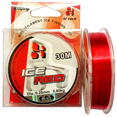 Леска BAT Ice Red 30 м 0,16мм. (Уп10)