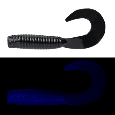 Силиконовая приманка Daiwa Bait Junkie 2.5" Grub цв. BLACK UV