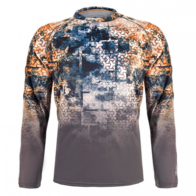 Футболка FHM "Mark Evo" V3 Принт серо-оранжевый/серый р-р 4XL