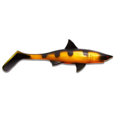 Силиконовая приманка KanalGratis Shark Shad 200мм 70гр цвет: Black Okoboji Perch, (SS-BOP-10)