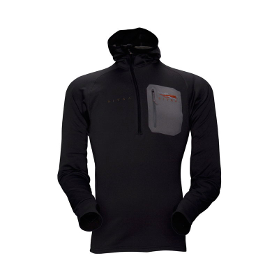 Водолазка Sitka Traverse Hoodie Half Zip цв. Black р. XXL