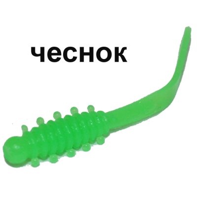 Мягкая приманка Boroda Baits Leech цв. Зел. яблоко, аттр. Чеснок, 12 шт./уп.