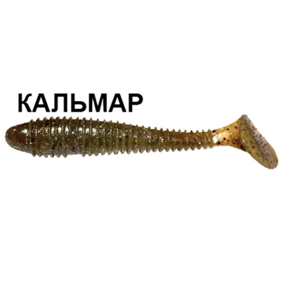 Силиконовая приманка Crazy Fish Vibro Fat 4" 14-10-26-6 кальмар цв. swamp (болото)