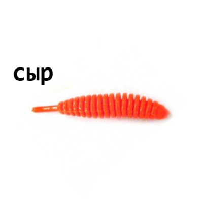 Мягкая приманка Trout Zone Ribber Pupa 2.3" оранжевый сыр