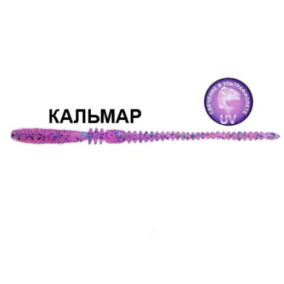 Силиконовая приманка Crazy Fish Cruel Leech 4" 7 шт. 41-100-27-6 кальмар цв. peony (пион)