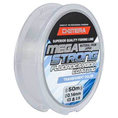 Леска Chimera Megastrong Fluorocarbon Coating Transparent Color 50m #0.14
