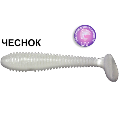 Силиконовая приманка Crazy Fish Vibro Fat 1-7.1-5-5 чеснок цв. pearl (перламутр)
