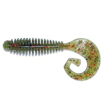 Силиконовая приманка Reins G Tail Grub 3" цв. 025 Watermelon